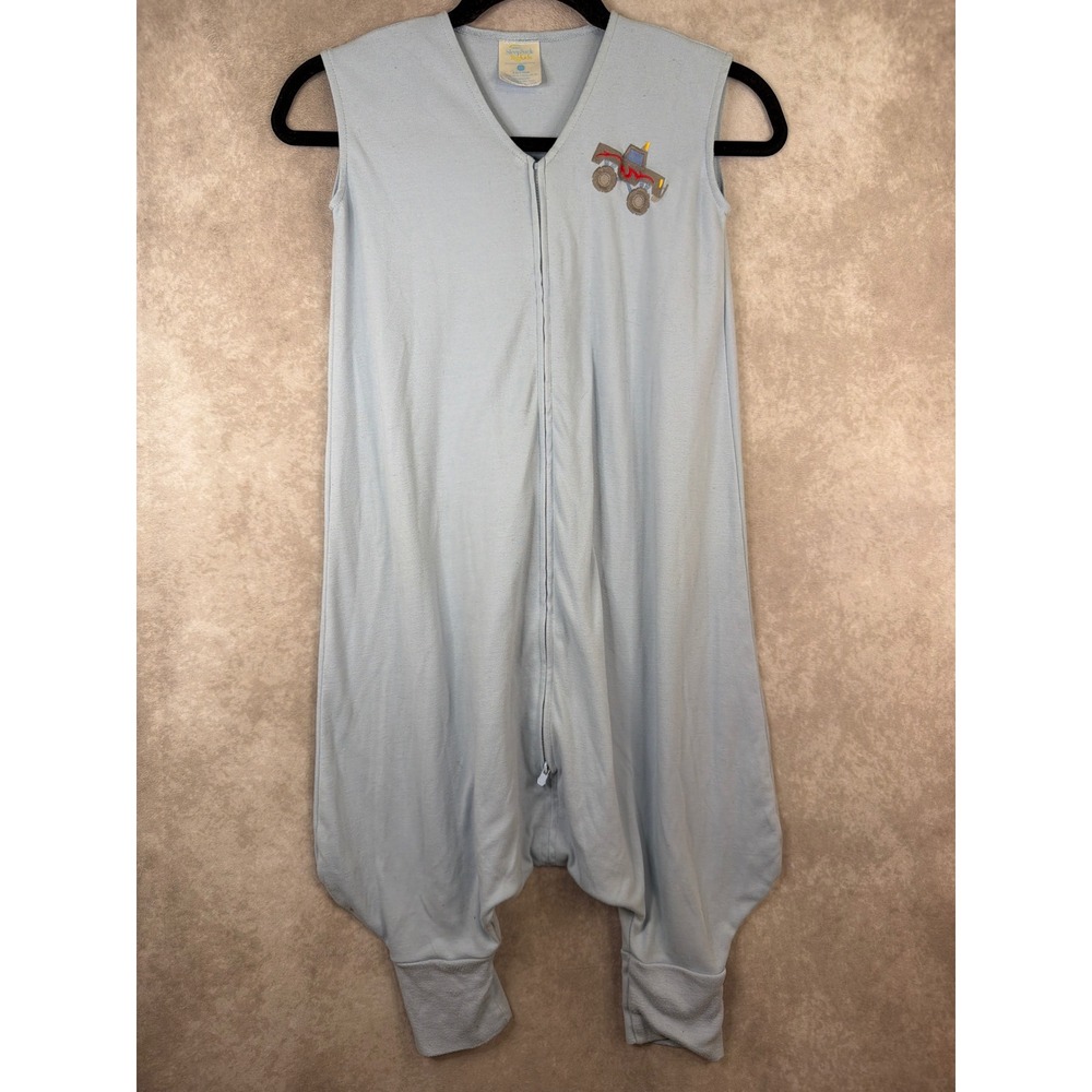 Halo SleepSack Big Kids Wearable Blanket 2-3T Blue Monster Truck MicroFleece Zip